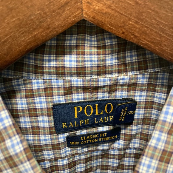 Ralph Lauren Long Sleeve Spread Collar Plaid Dress Shirt / Size M / EUC - Picture 5 of 7